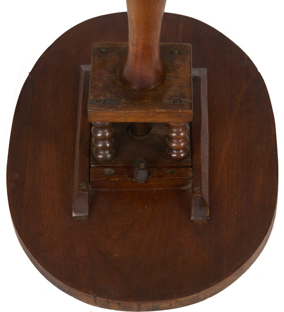 Lot 209: 2 East TN Walnut Bird Cage Candle Stands