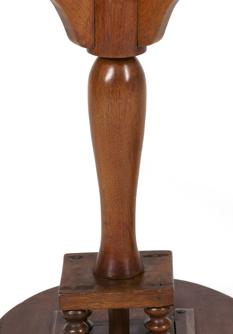 Lot 209: 2 East TN Walnut Bird Cage Candle Stands