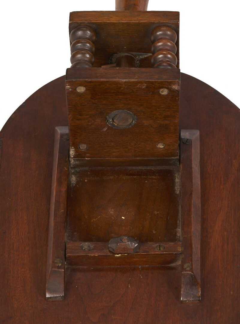 Lot 209: 2 East TN Walnut Bird Cage Candle Stands