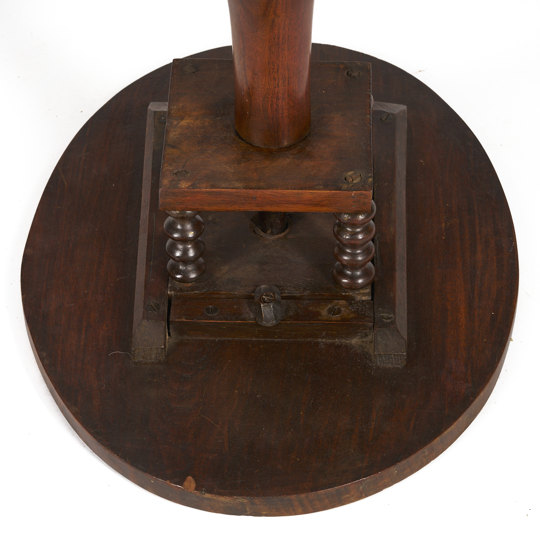 Lot 209: 2 East TN Walnut Bird Cage Candle Stands