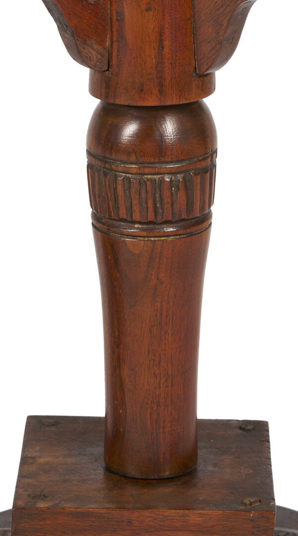 Lot 209: 2 East TN Walnut Bird Cage Candle Stands