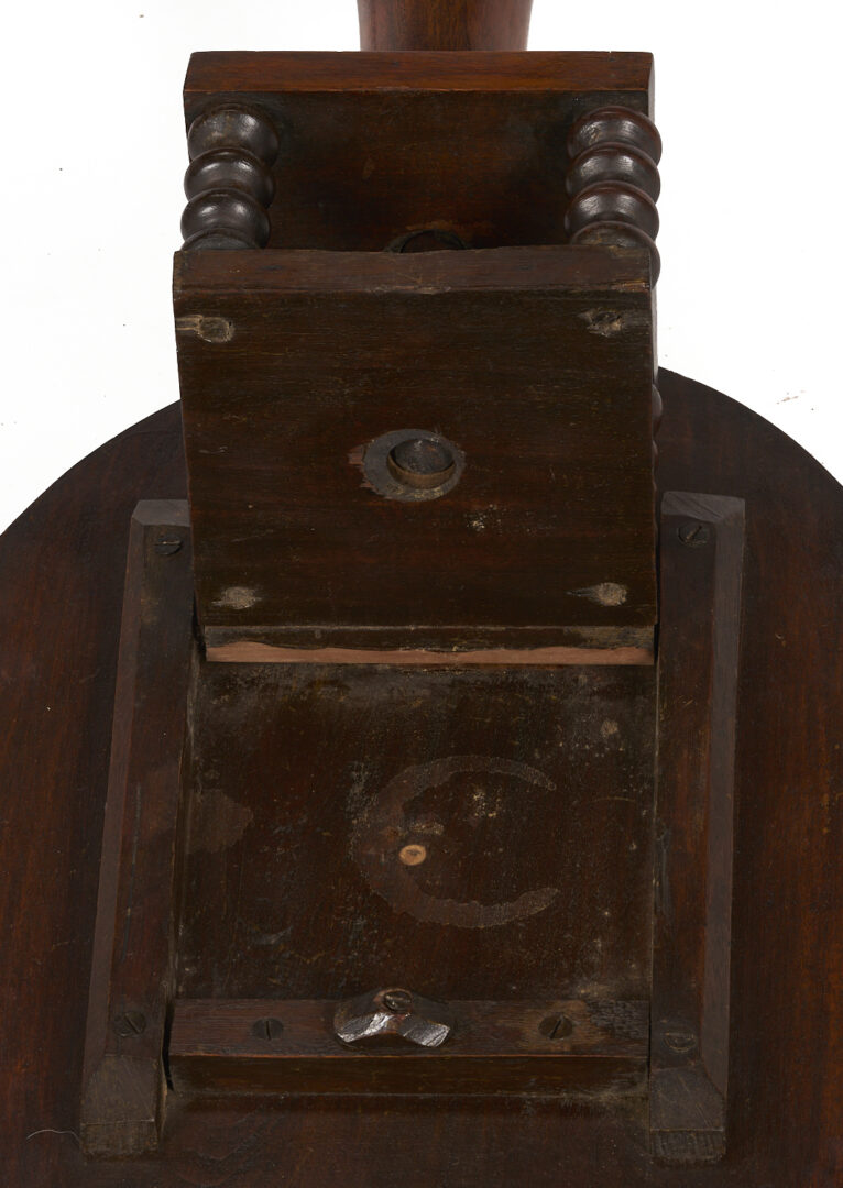 Lot 209: 2 East TN Walnut Bird Cage Candle Stands