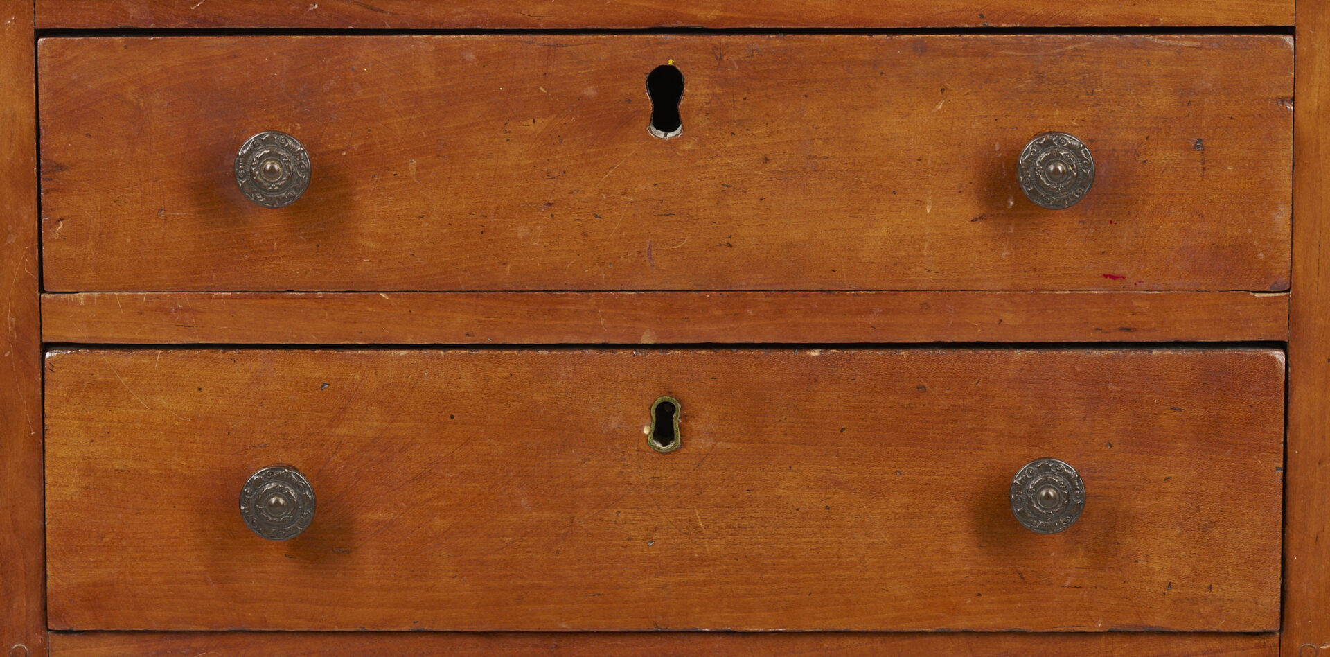 Lot 211: Tennessee Sheraton Cherry Two Drawer Table