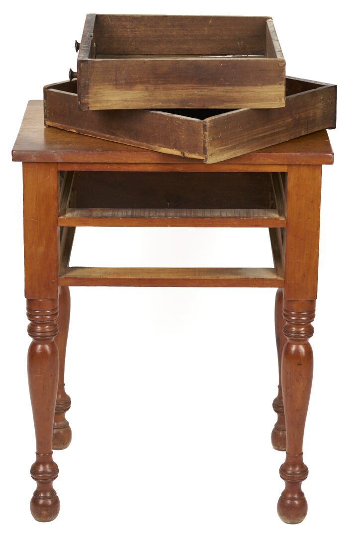 Lot 211: Tennessee Sheraton Cherry Two Drawer Table