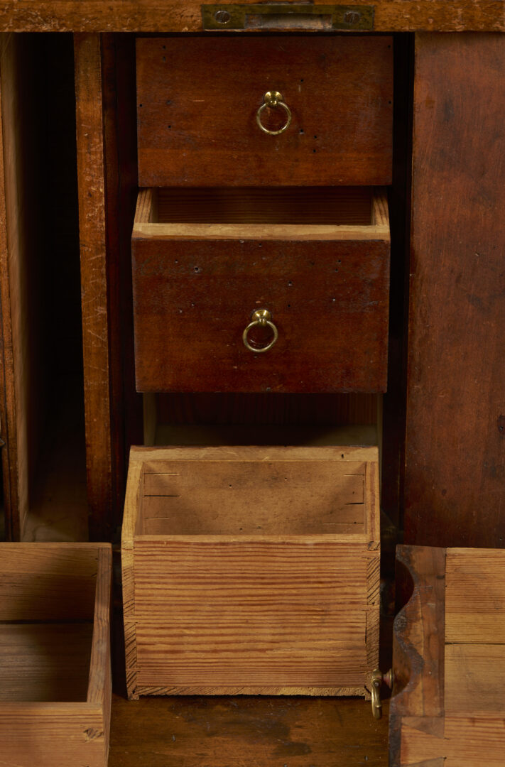 Lot 213: Southwest Virginia Chippendale Secretary Bookcase