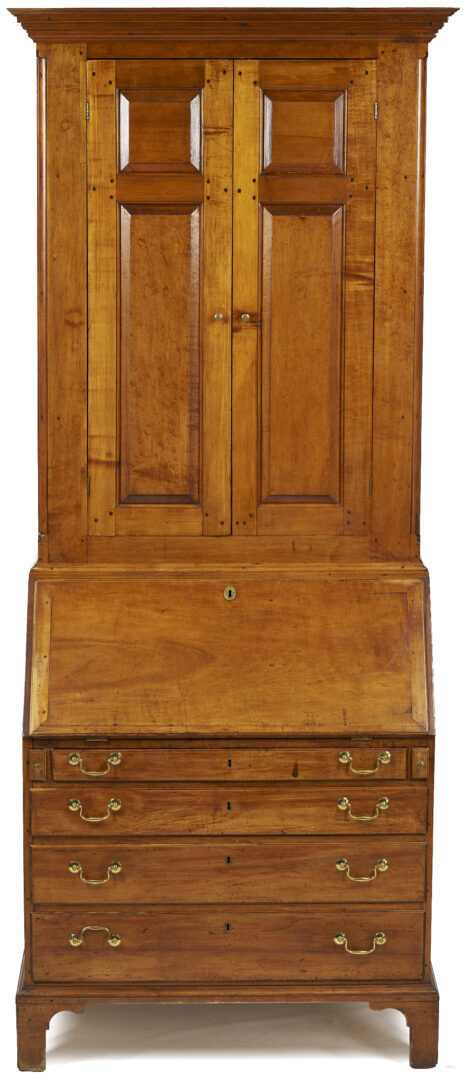 Lot 213: Southwest Virginia Chippendale Secretary Bookcase
