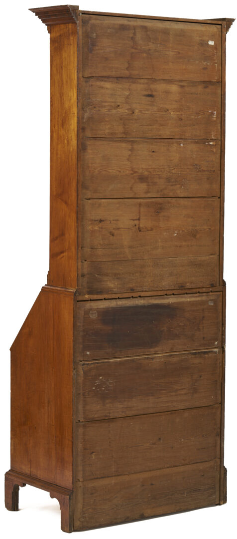 Lot 213: Southwest Virginia Chippendale Secretary Bookcase