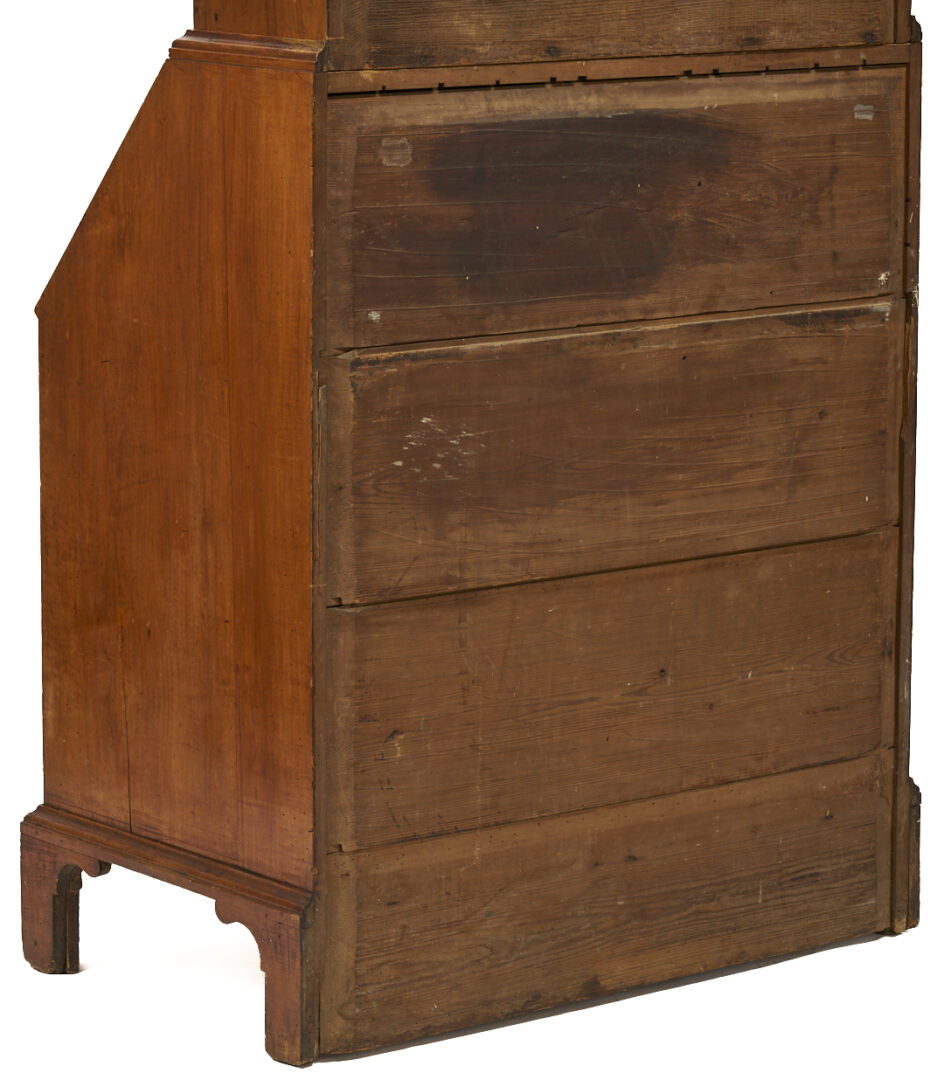 Lot 213: Southwest Virginia Chippendale Secretary Bookcase