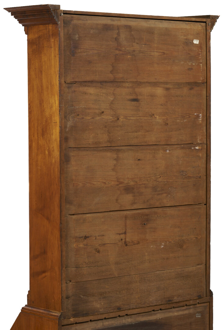 Lot 213: Southwest Virginia Chippendale Secretary Bookcase