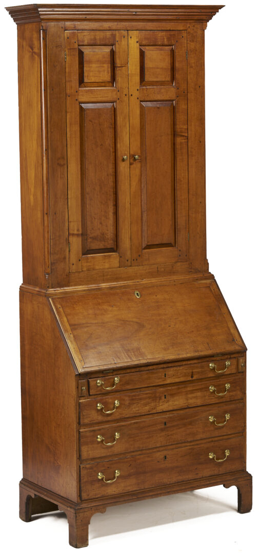 Lot 213: Southwest Virginia Chippendale Secretary Bookcase