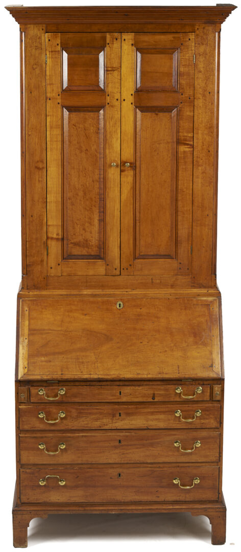 Lot 213: Southwest Virginia Chippendale Secretary Bookcase