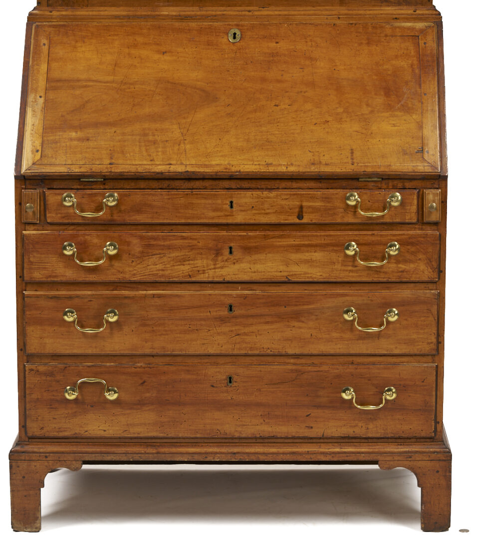 Lot 213: Southwest Virginia Chippendale Secretary Bookcase