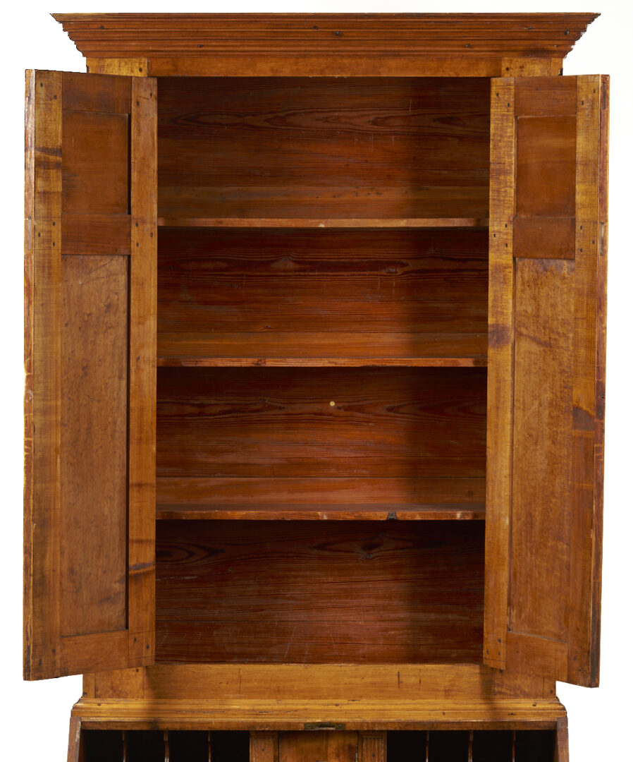 Lot 213: Southwest Virginia Chippendale Secretary Bookcase