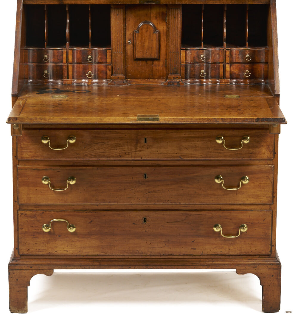 Lot 213: Southwest Virginia Chippendale Secretary Bookcase
