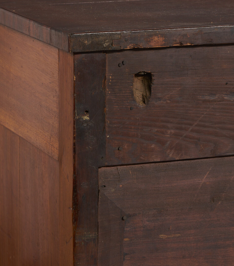 Lot 214: Southern Federal Bowfront Chest of Drawers, attr. Virginia