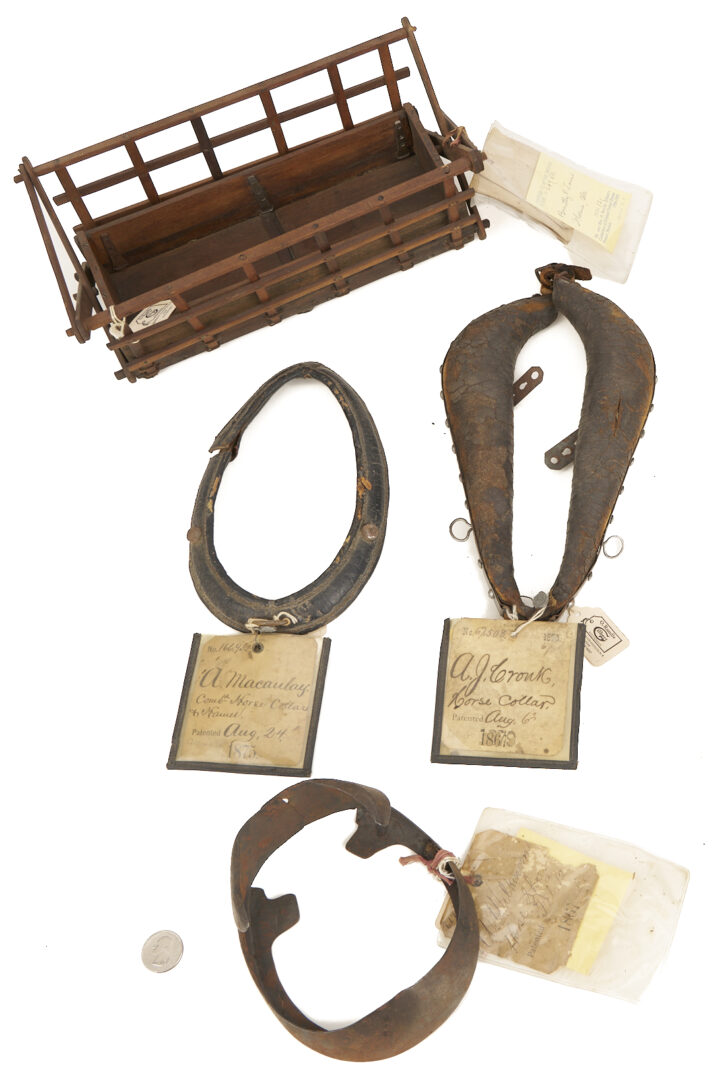 Lot 218: Eight US Patent Models; Horses & Wagons
