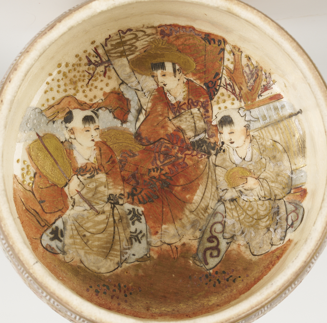 Lot 21: Japanese Satsuma Porcelain Koro, Child Figure and Drum Box