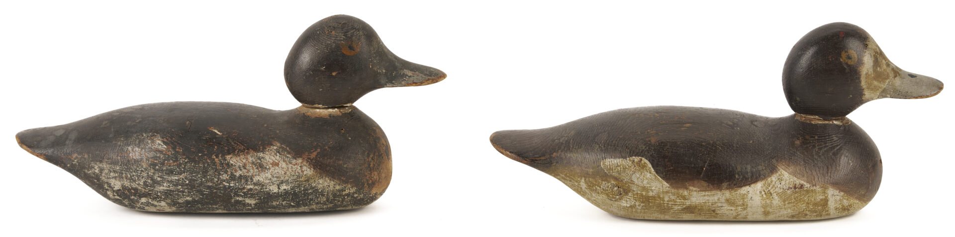 Lot 221: 3 Mason Factory Duck Decoys, Bluebills & Mallard Hen, Standard Grade Incl. Glass-Eye