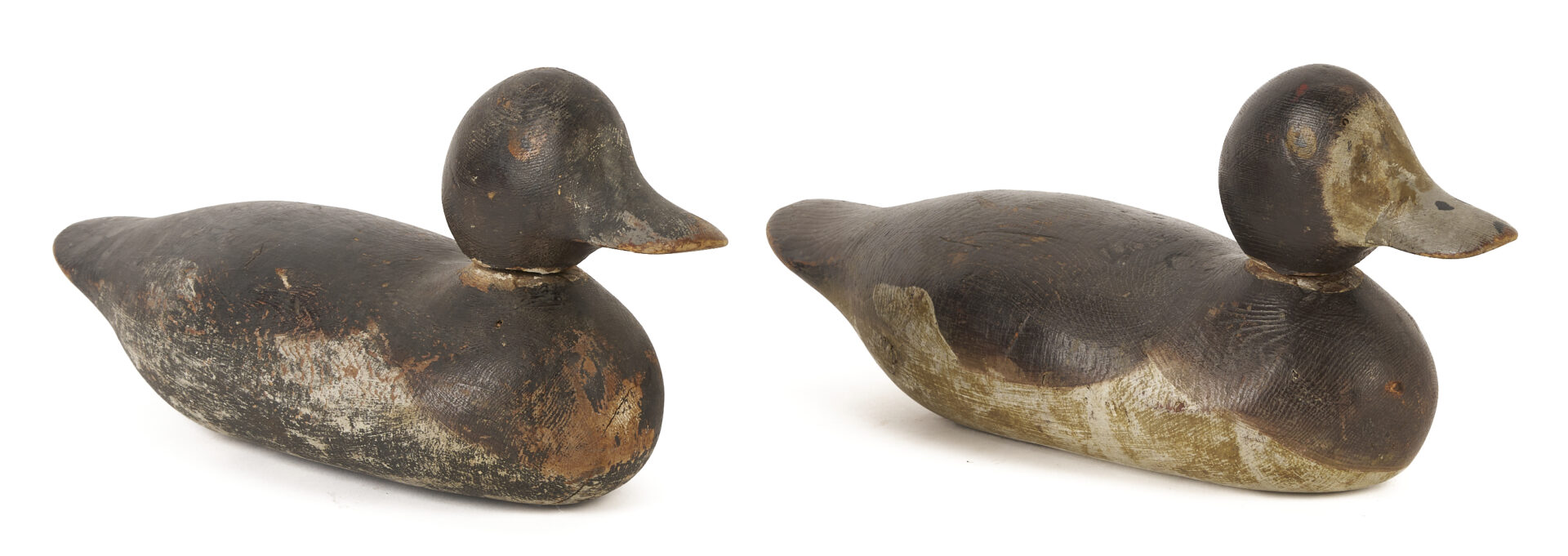 Lot 221: 3 Mason Factory Duck Decoys, Bluebills & Mallard Hen, Standard Grade Incl. Glass-Eye
