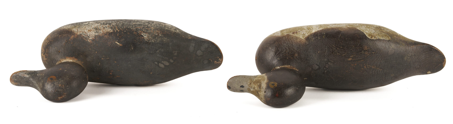 Lot 221: 3 Mason Factory Duck Decoys, Bluebills & Mallard Hen, Standard Grade Incl. Glass-Eye