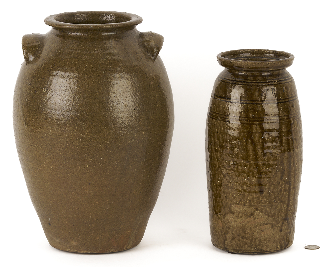 Lot 223: 2 Thomas Ritchie NC Pottery Jars