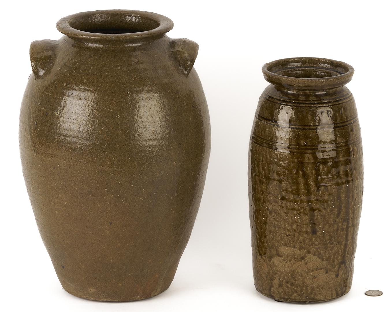 Lot 223: 2 Thomas Ritchie NC Pottery Jars