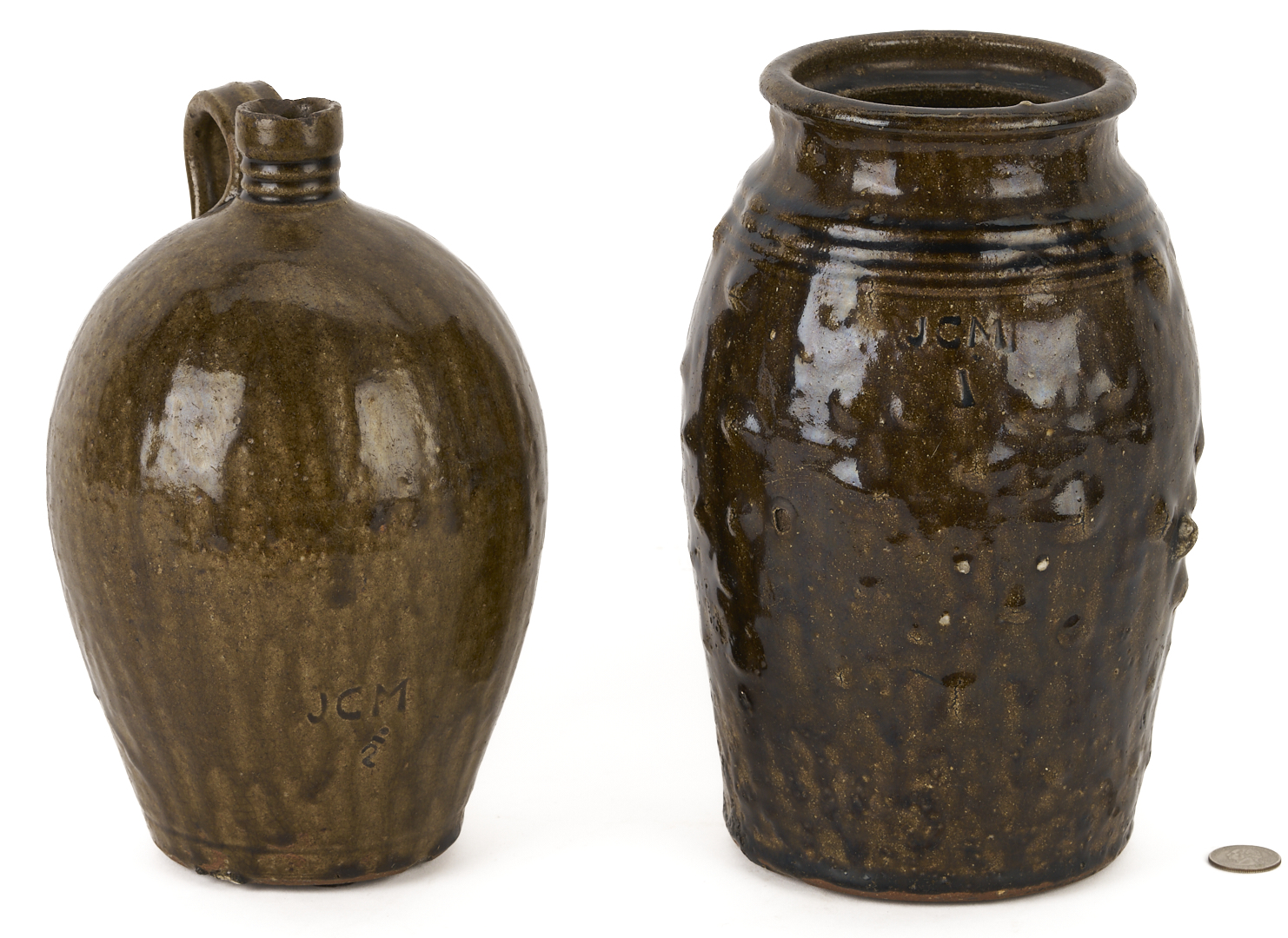 Lot 224: JCM, Daniel Seagle School, NC Stoneware Jar & Jug