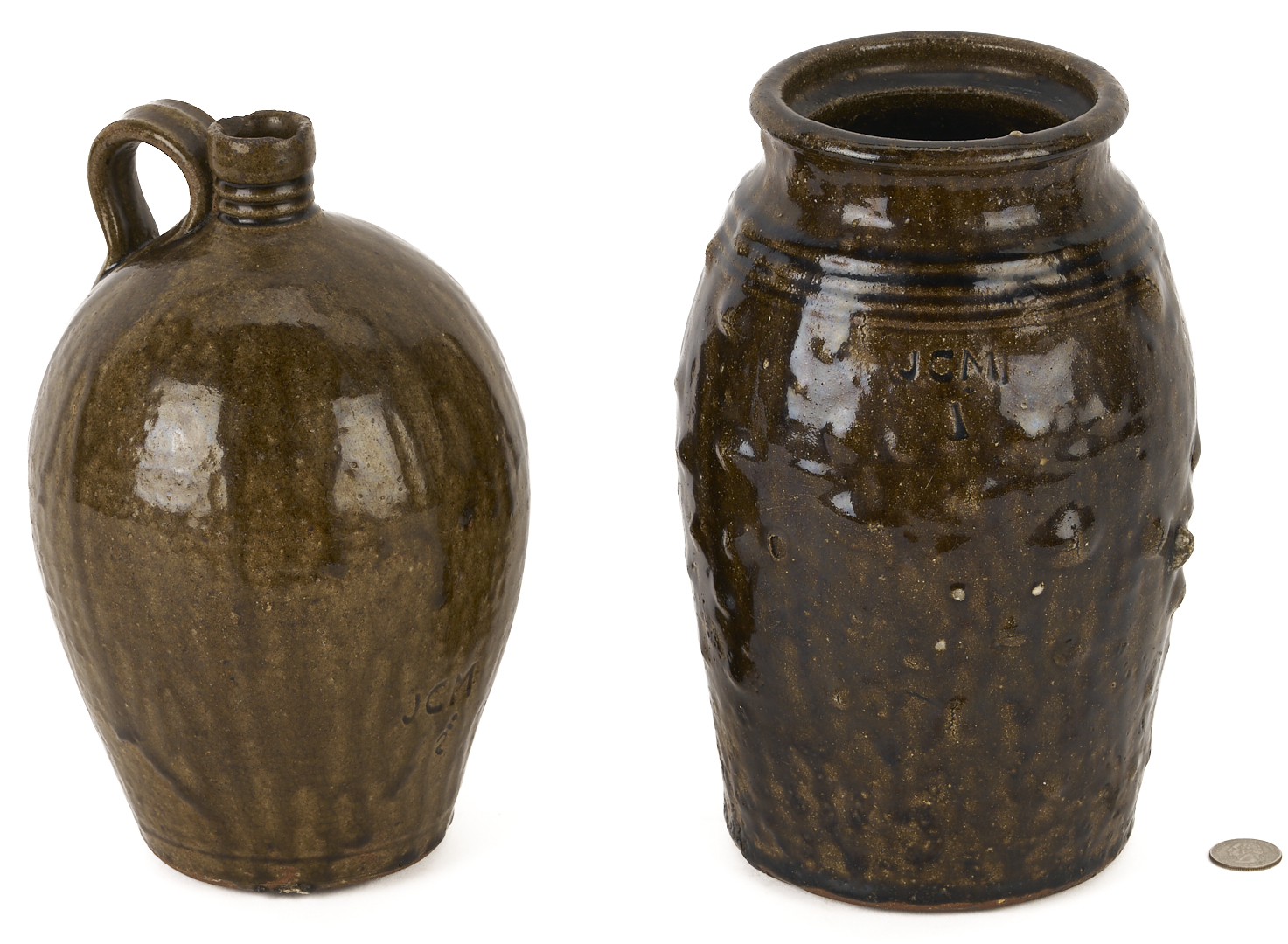 Lot 224: JCM, Daniel Seagle School, NC Stoneware Jar & Jug