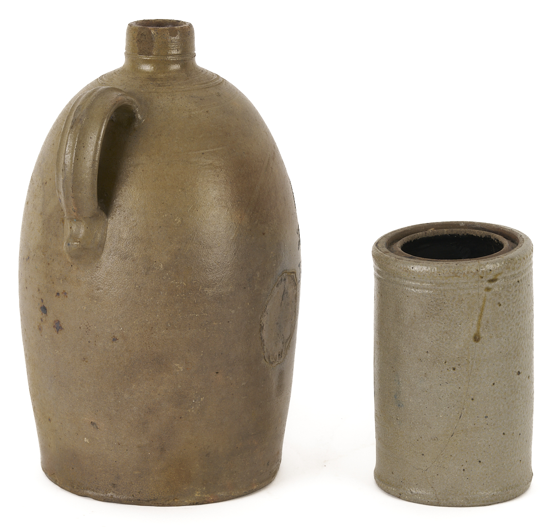 Lot 225: Bayless McCarthy & Co. Louisville Kentucky Stoneware Jug and Jar, 2 Items