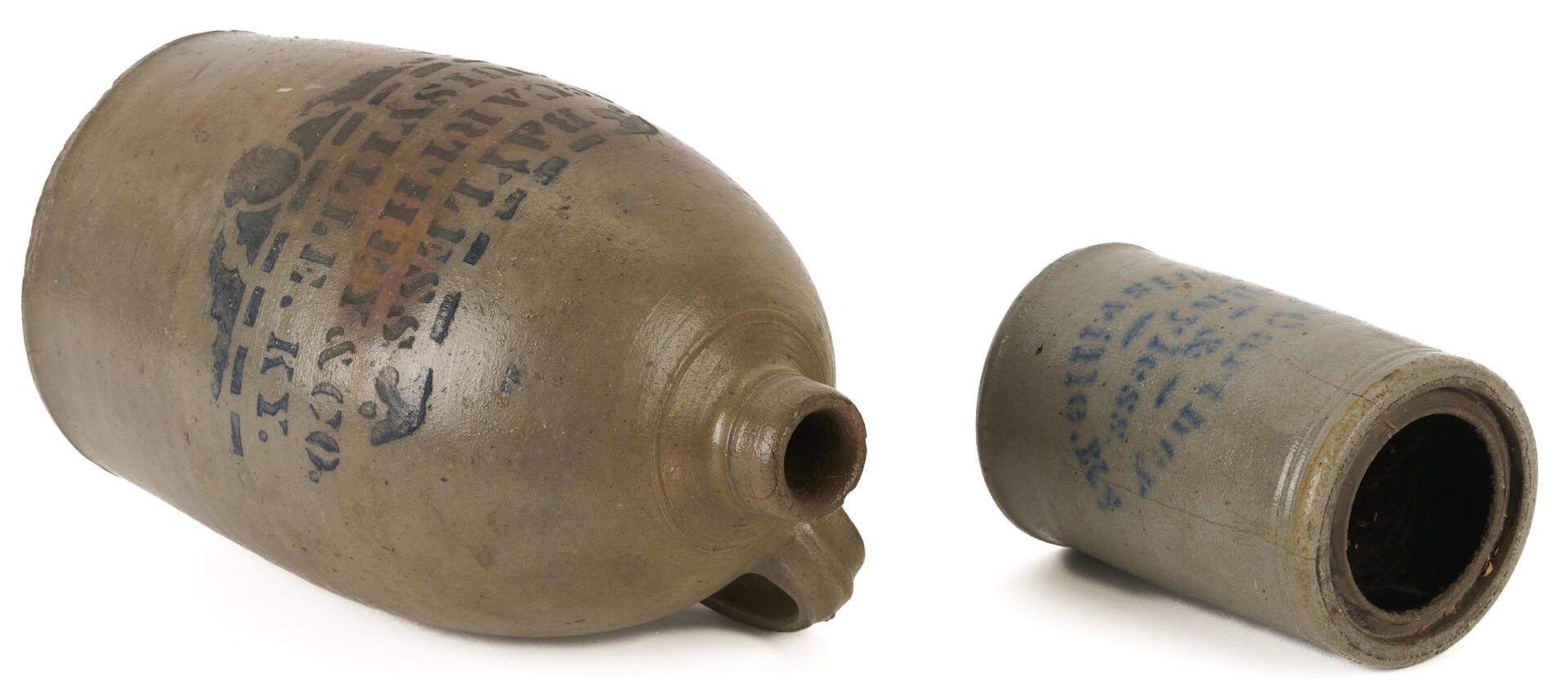Lot 225: Bayless McCarthy & Co. Louisville Kentucky Stoneware Jug and Jar, 2 Items