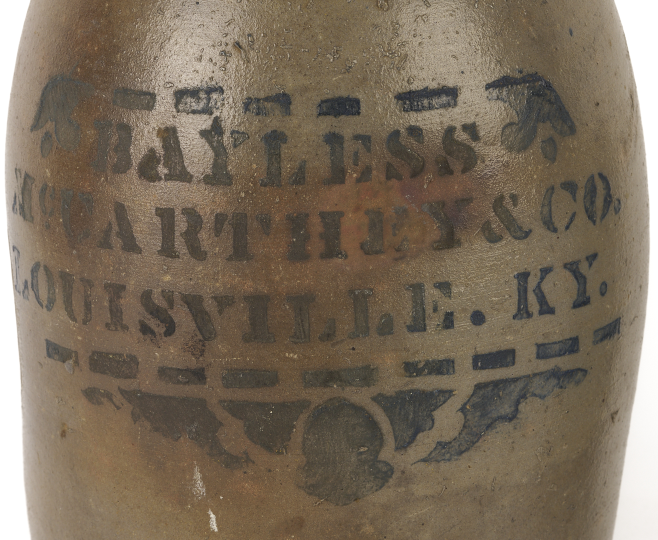 Lot 225: Bayless McCarthy & Co. Louisville Kentucky Stoneware Jug and Jar, 2 Items