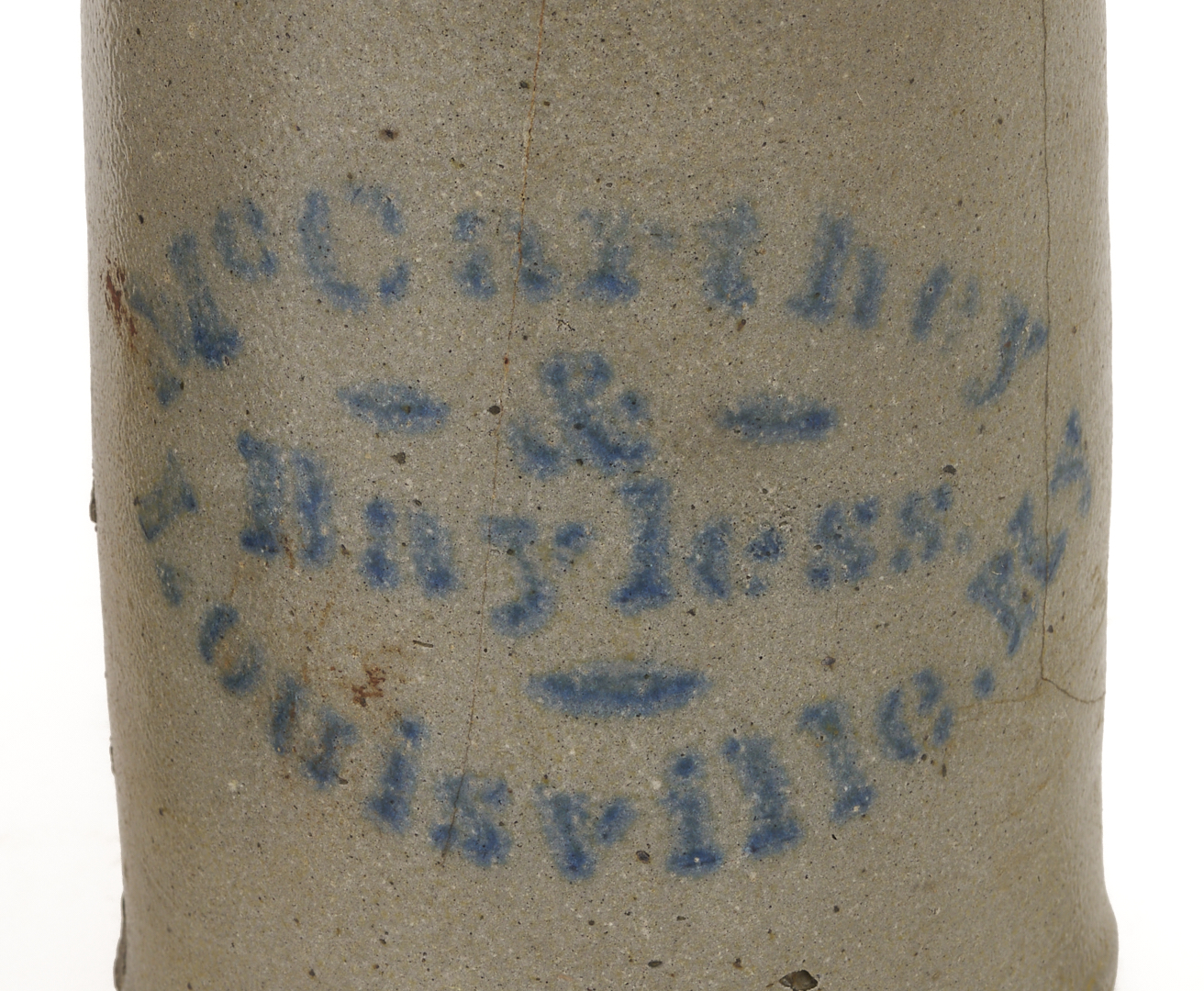 Lot 225: Bayless McCarthy & Co. Louisville Kentucky Stoneware Jug and Jar, 2 Items