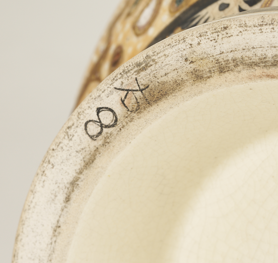 Lot 22: 3 Satsuma Double Handled Vases