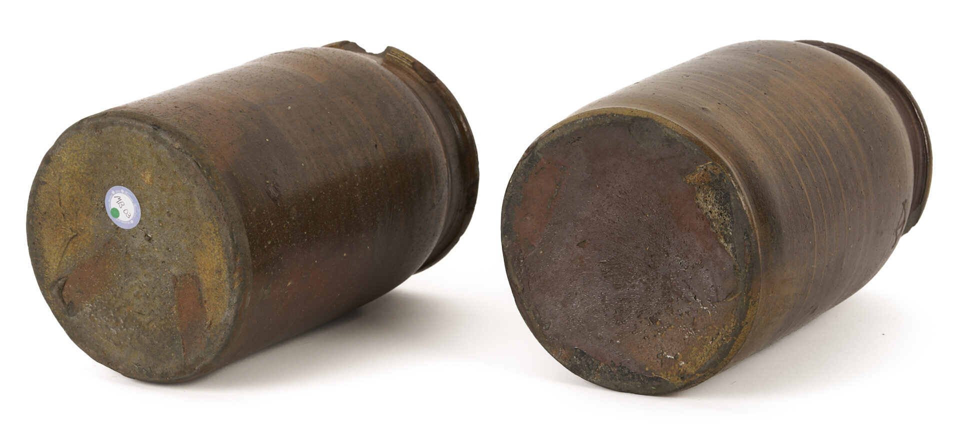 Lot 231: 2 East TN Stoneware Pottery Jars, attrib. John E. Glass