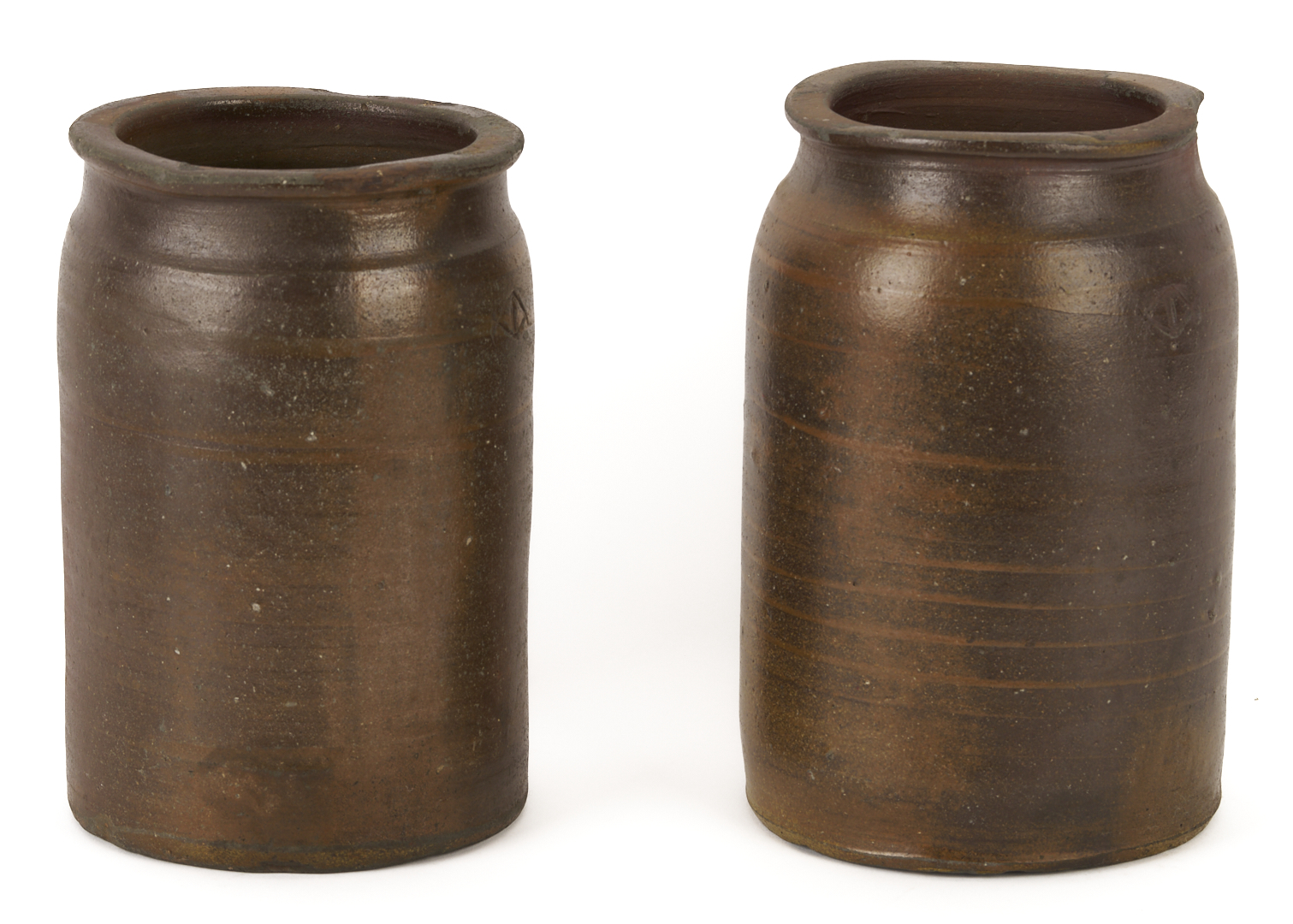 Lot 231: 2 East TN Stoneware Pottery Jars, attrib. John E. Glass