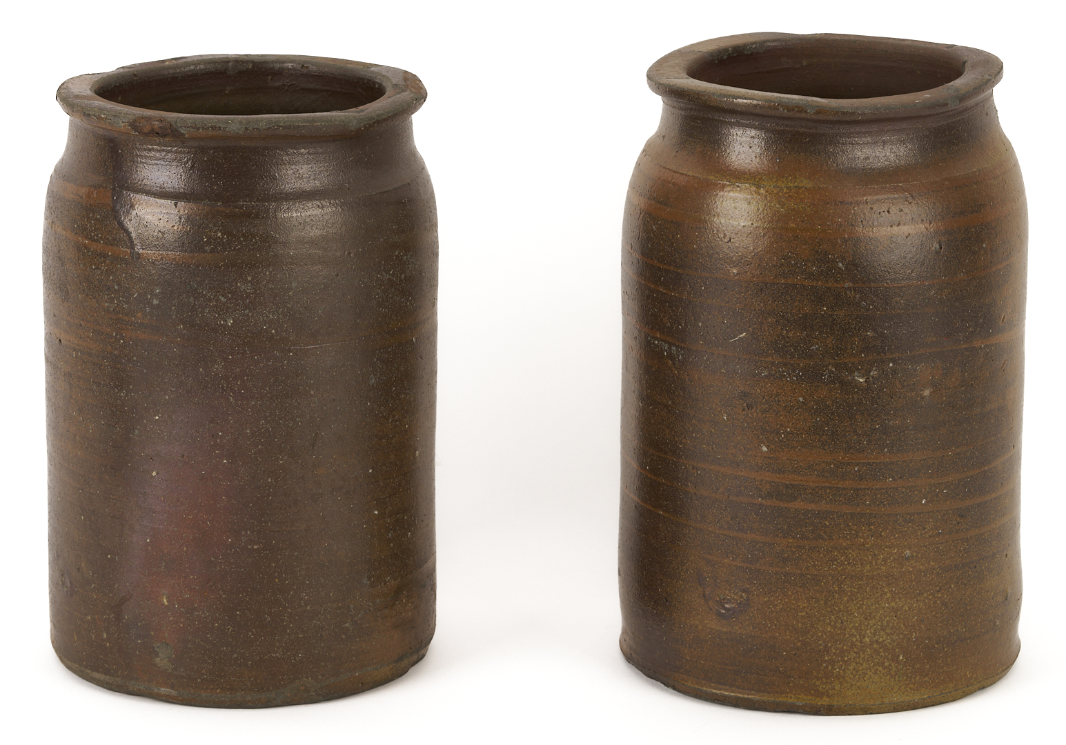Lot 231: 2 East TN Stoneware Pottery Jars, attrib. John E. Glass
