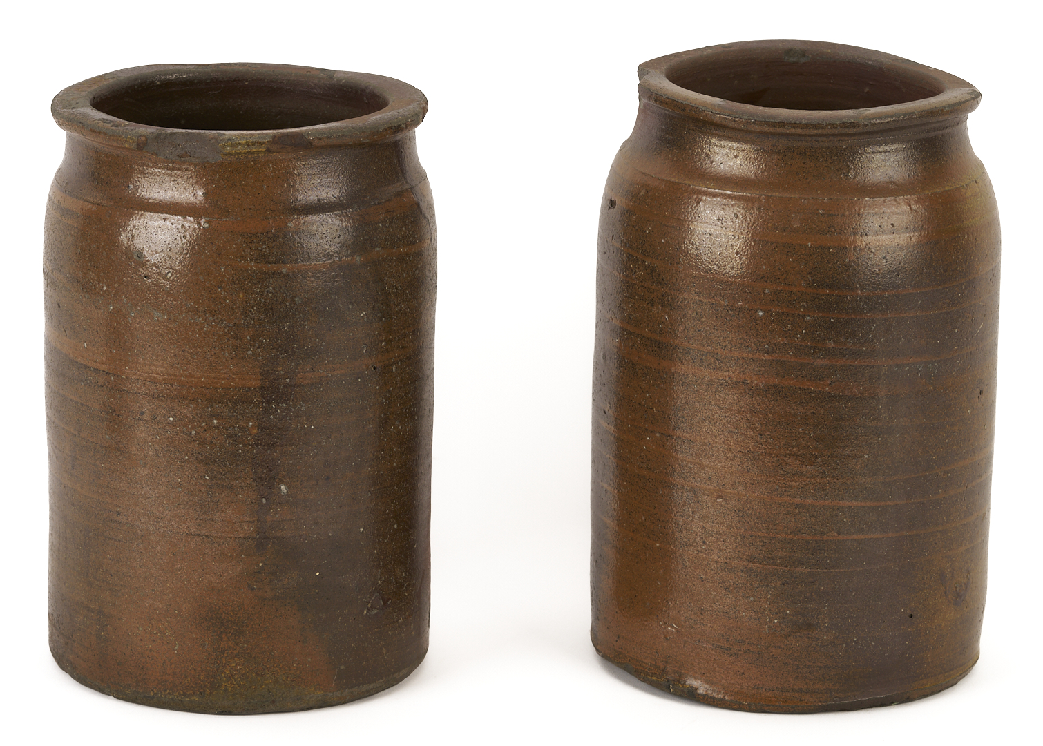 Lot 231: 2 East TN Stoneware Pottery Jars, attrib. John E. Glass