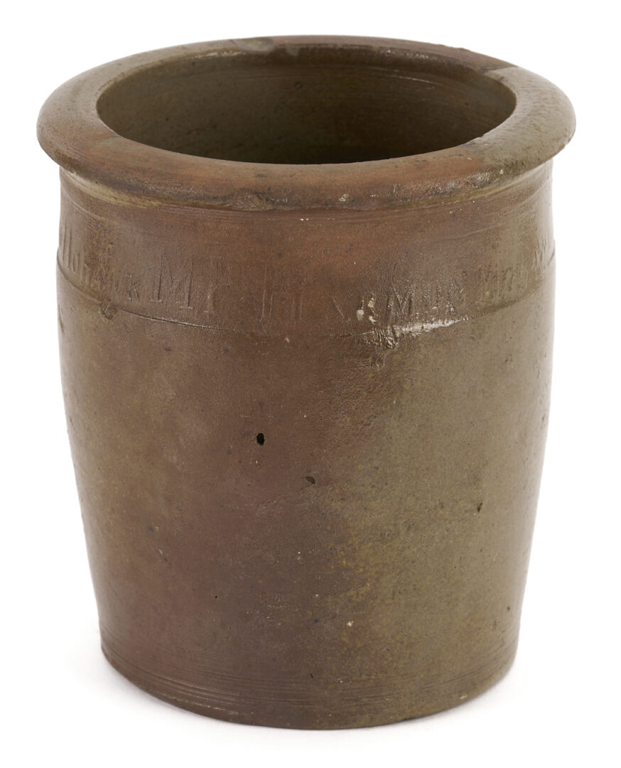 Lot 232: 2 East Tennessee Pottery Jars, M.P. Harmon