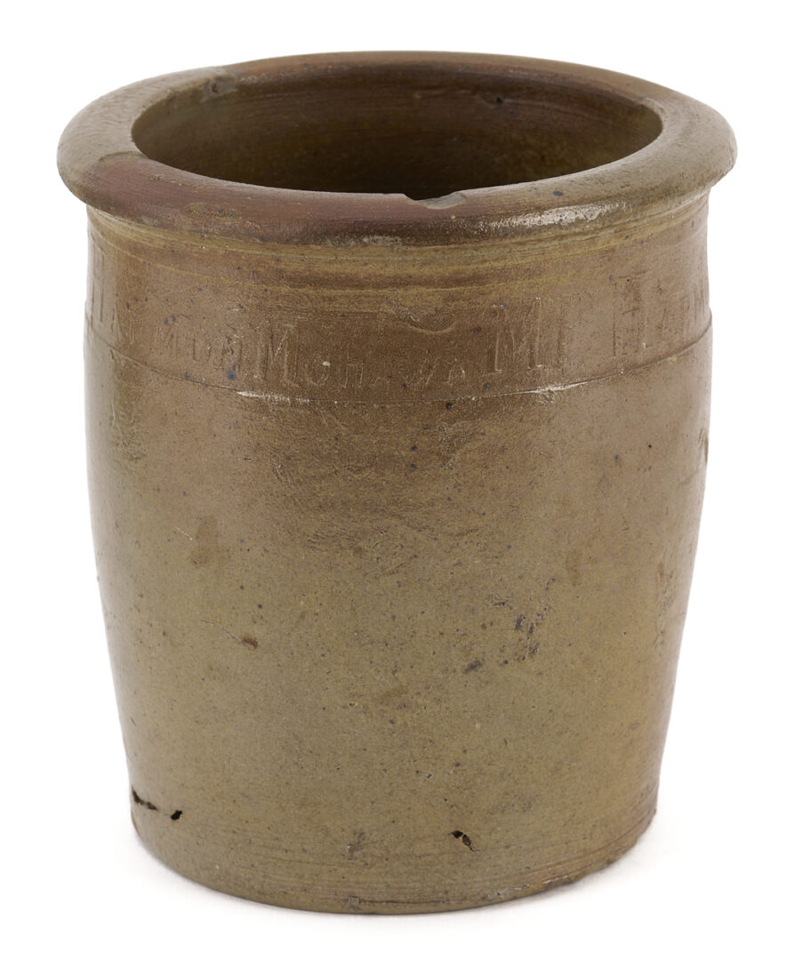 Lot 232: 2 East Tennessee Pottery Jars, M.P. Harmon