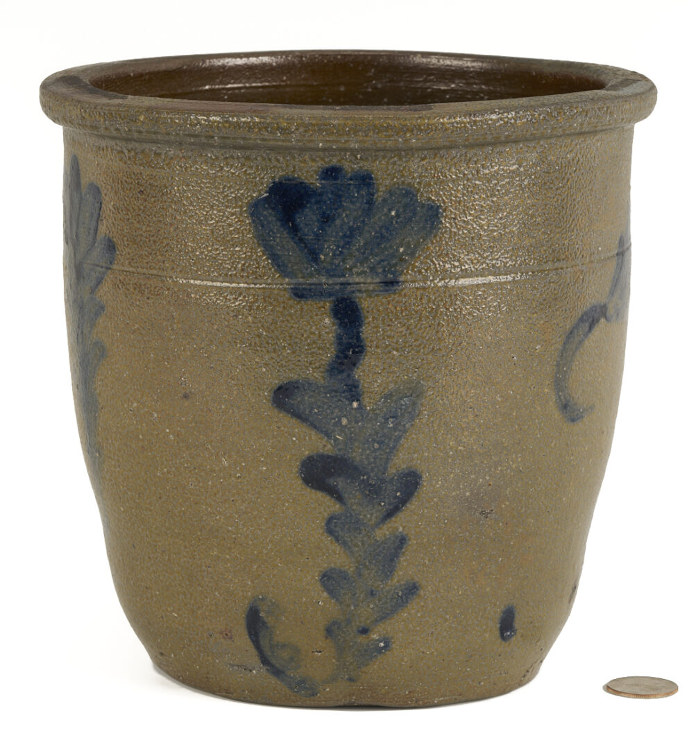 Lot 233: East TN Decker Cobalt Decorated Stoneware Jar