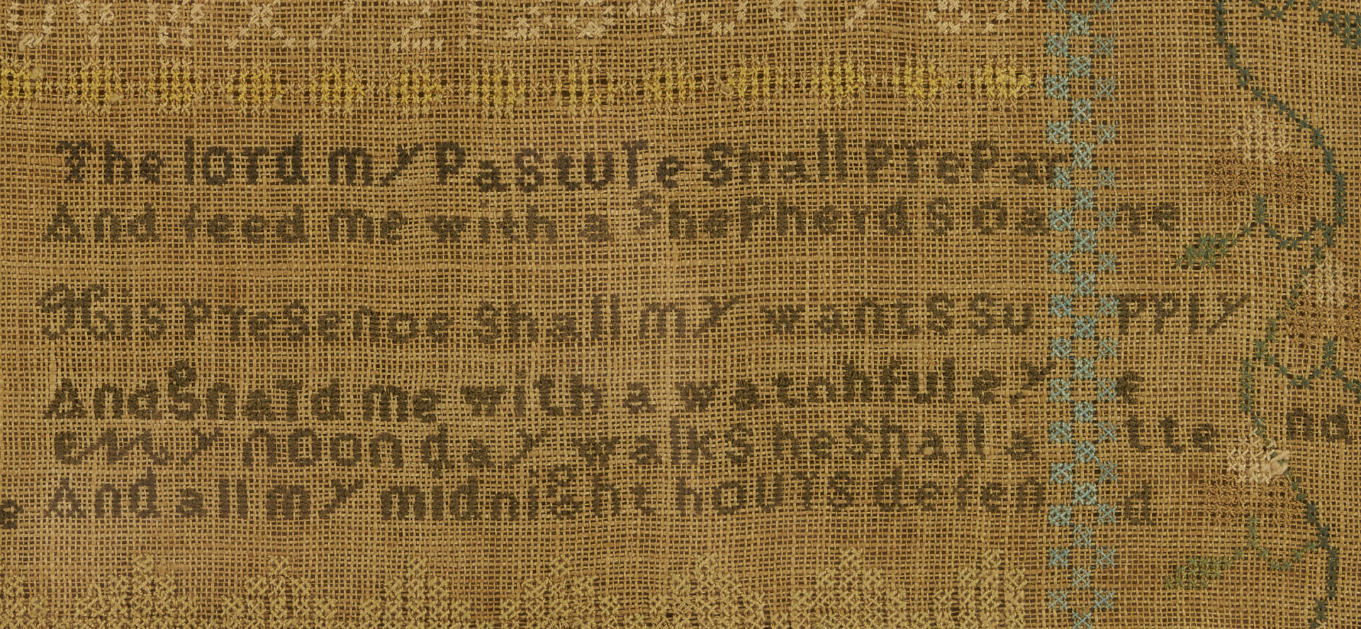 Lot 235: West Tennessee Needlework Sampler, 1837