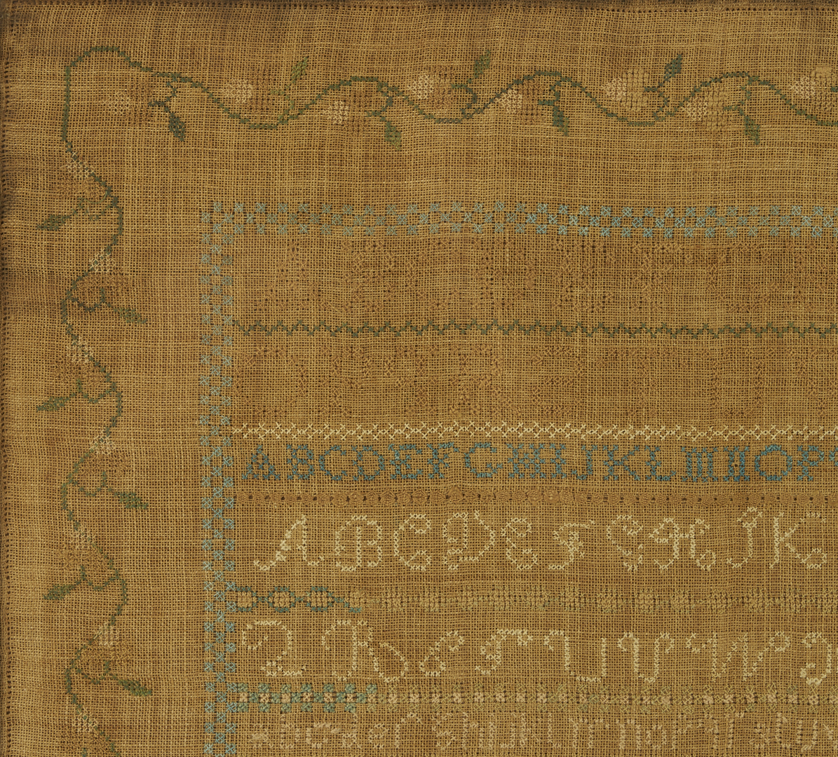 Lot 235: West Tennessee Needlework Sampler, 1837