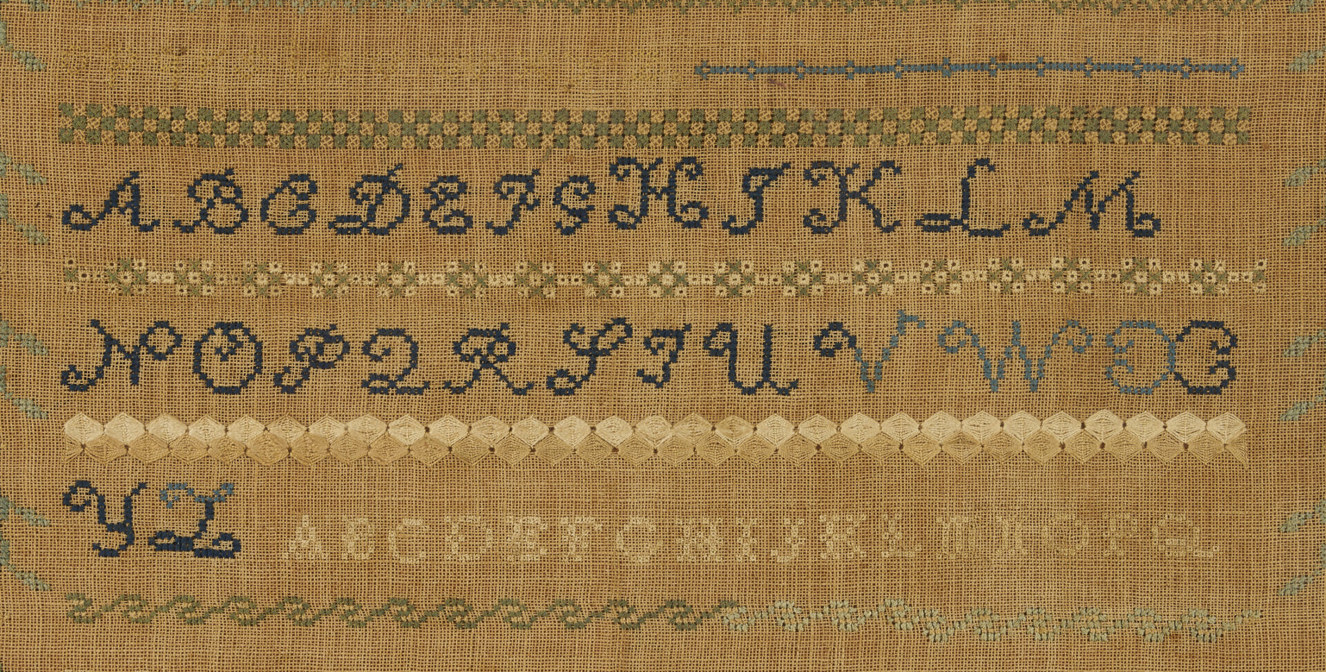 Lot 237: East Tennessee Sampler, 1838, Sarah E. Warren