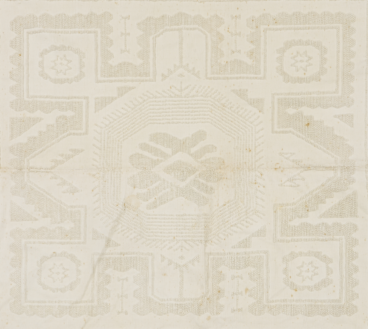 Lot 238: Southern White on White Coverlet or Counterpane, Signed & Dated 1817, Likely TN