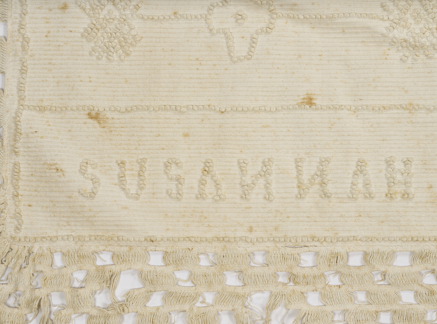 Lot 238: Southern White on White Coverlet or Counterpane, Signed & Dated 1817, Likely TN