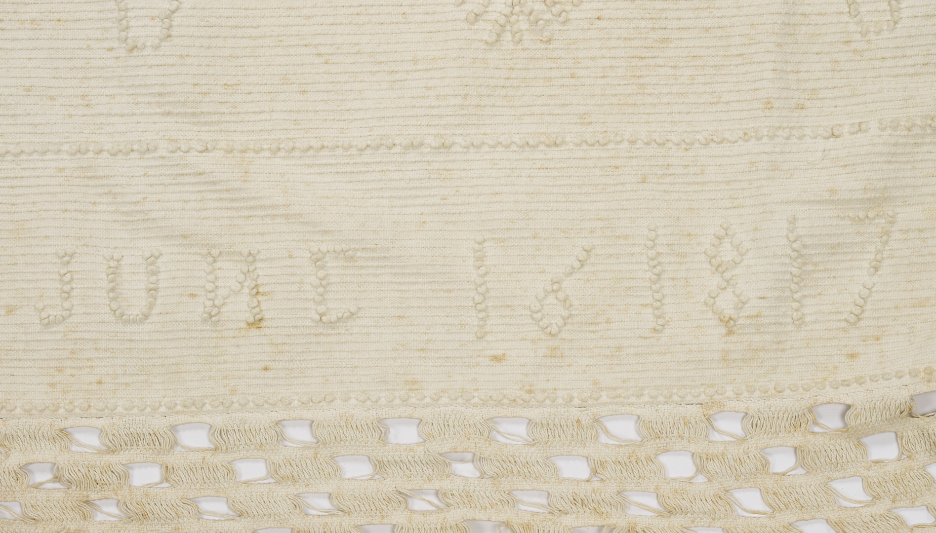 Lot 238: Southern White on White Coverlet or Counterpane, Signed & Dated 1817, Likely TN