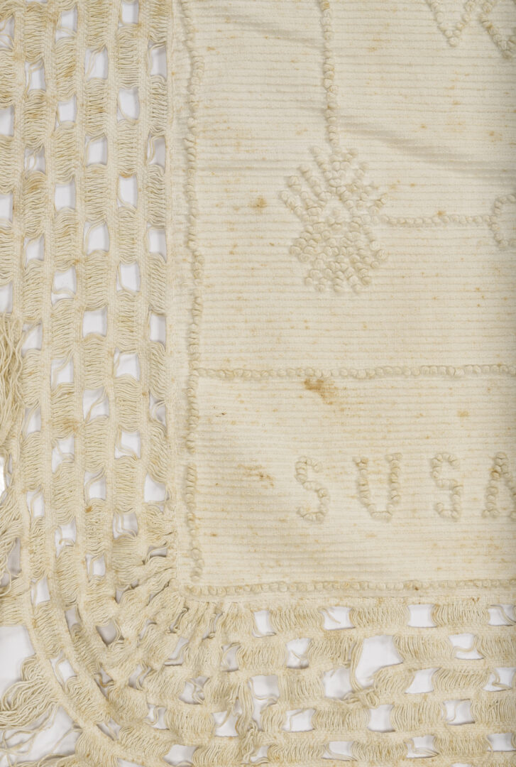 Lot 238: Southern White on White Coverlet or Counterpane, Signed & Dated 1817, Likely TN