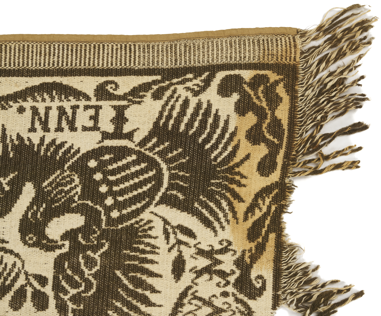 Lot 239: Maryville, TN Woolen Mills Green & White Coverlet