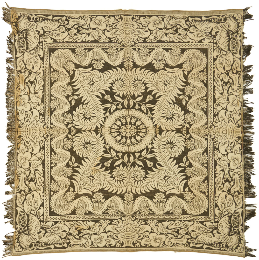 Lot 239: Maryville, TN Woolen Mills Green & White Coverlet