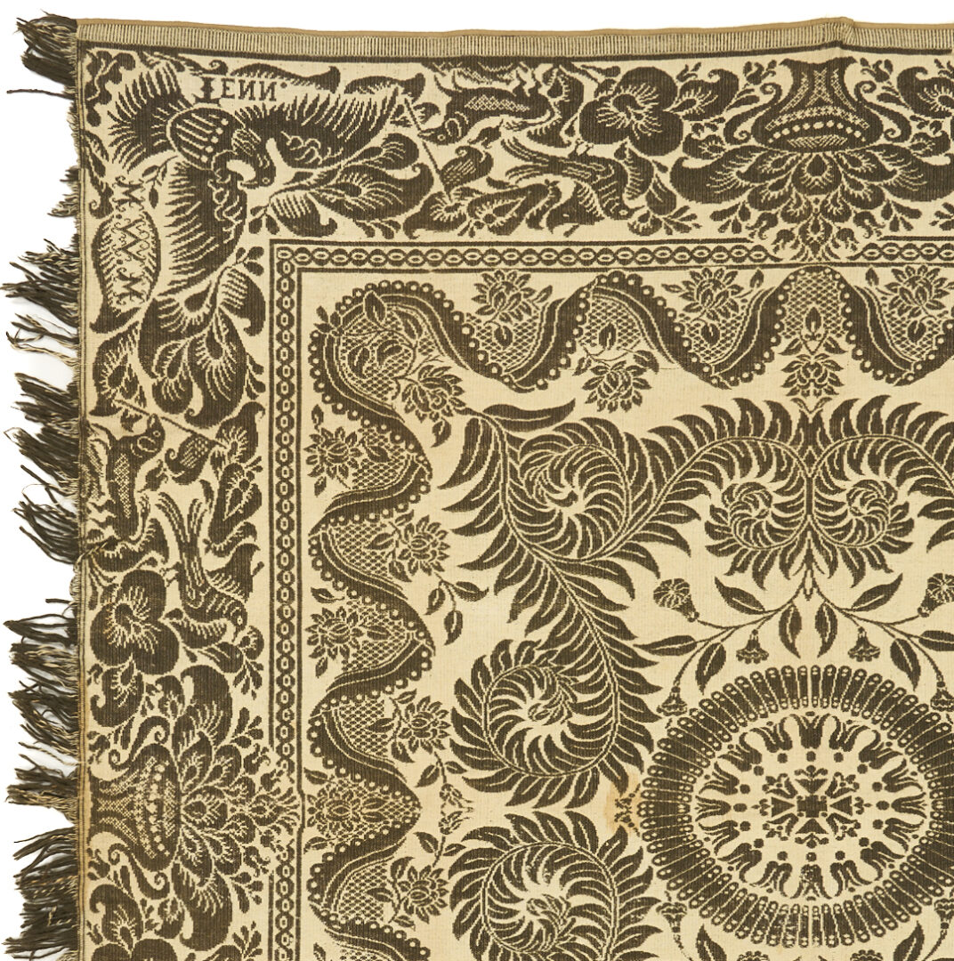 Lot 239: Maryville, TN Woolen Mills Green & White Coverlet